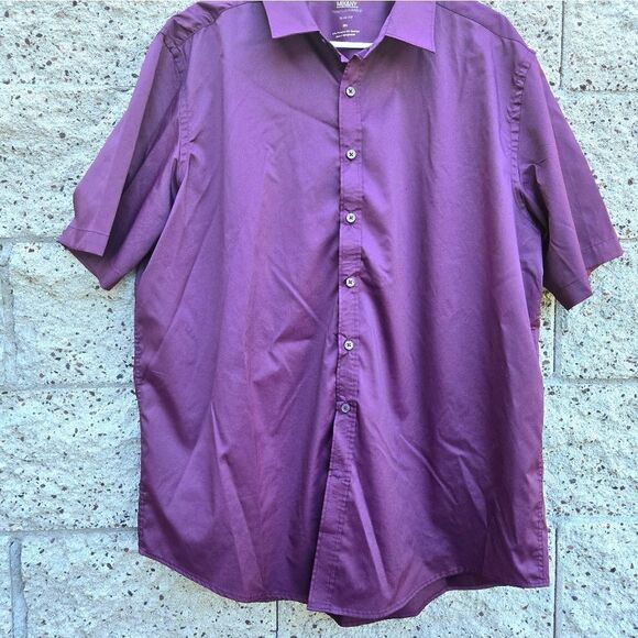 Men's MIX&NY purple, button-down casual dress shirt - Picture 2 of 16